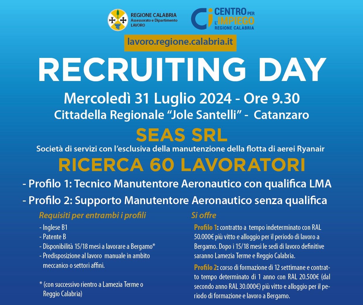 Recruiting Day in Cittadella: SEAS Srl ricerca 60 figure professionali