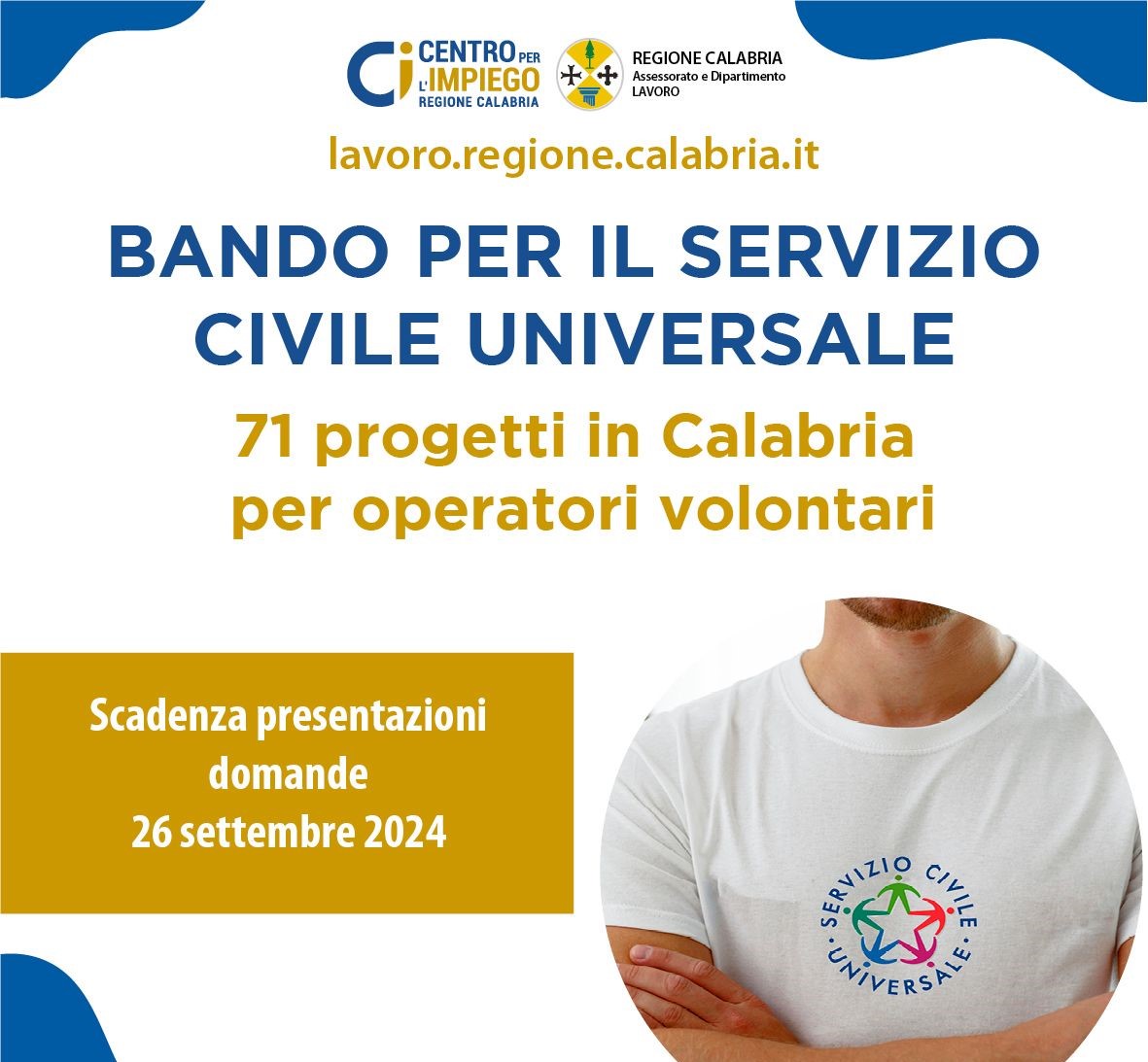 In scadenza il bando per il servizio civile, in Calabria 71 progetti per operatori volontari