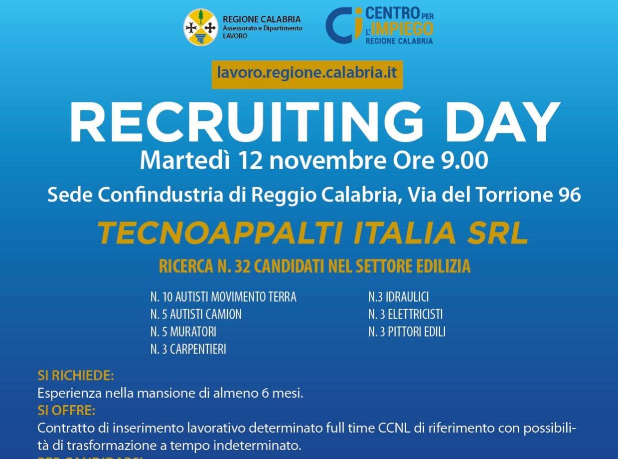 Recruiting Day a Reggio Calabria: Tecnoappalti Italia Srl cerca 32 risorse