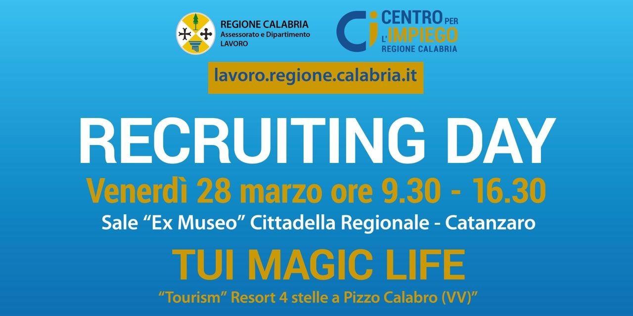 Recruiting Day in Cittadella: il 28 Marzo le selezioni del TUI Magic Life resort